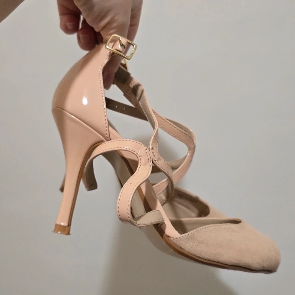 Elegant Nude Strappy Heels
